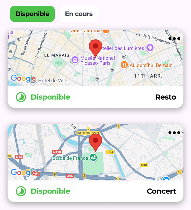 LineUp App - Mode Utilisateur